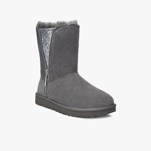 Ugg Classic Zip Klassiska Stövlar Dam Grå (943765XFP)